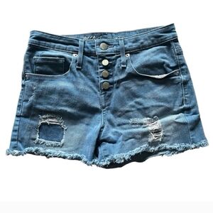 3/$20! Mossimo Denim High Rise Distressed Shorts, sz 2, EUC!